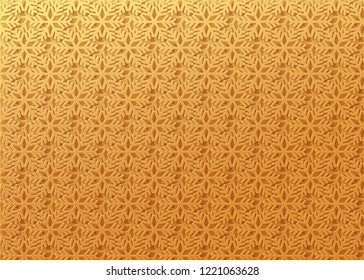 Winter pattern background. Snowflake ornament vector. Geometric 3d shape. Texture traditional Christmas motif