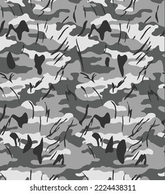 
winter pattern camouflage gray background disguise, military print, ornament