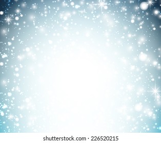 Winter pattern with crystallic snowflakes. Christmas background. Vector.