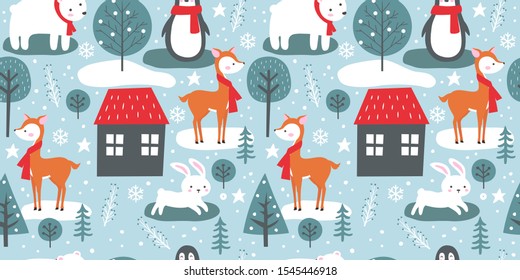 winter pattern for decoration, wallpaper, and many more