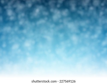 Winter pattern with defocused snowflakes. Christmas background. Vector. 