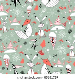 winter pattern of foxes and hares