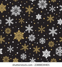 Wintermuster aus schönen Schneeflocken im modernen Kunststil.