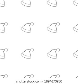 Winter pattern with New Year and Cristmas icons. 
Cute hand drawn vector illustration. Winter elements for greeting cards, posters, 
stickers and seasonal design. Isolated on white background