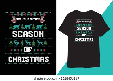 winter pattern print set for jersey or t-shirt