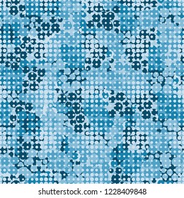 Winter pattern. Rows of circles of variable size and camouflage.