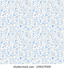 Winter pattern. Seamless vector background. Seamless pattern