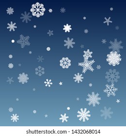 Winter pattern with snowflakes. Blue Christmas background. 
Abstract Christmas background with white snowflake. Vector Illustration.