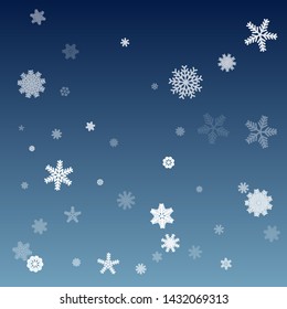Winter pattern with snowflakes. Blue Christmas background. 
Abstract Christmas background with white snowflake. Vector Illustration.