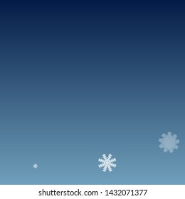 Winter pattern with snowflakes. Blue Christmas background. 
Abstract Christmas background with white snowflake. Vector Illustration.
