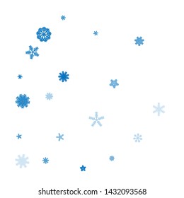 Winter pattern with snowflakes. White and blue Christmas background. 
Abstract Christmas background with blue snowflake. Vector Illustration.