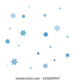 Winter pattern with snowflakes. White and blue Christmas background. 
Abstract Christmas background with blue snowflake. Vector Illustration.