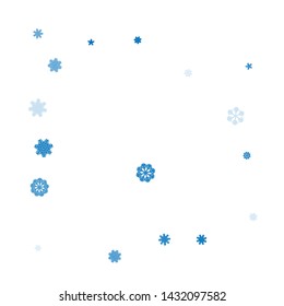 Winter pattern with snowflakes. White and blue Christmas background. 
Abstract Christmas background with blue snowflake. Vector Illustration.