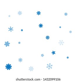 Winter pattern with snowflakes. White and blue Christmas background. 
Abstract Christmas background with blue snowflake. Vector Illustration.