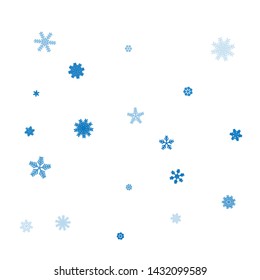Winter pattern with snowflakes. White and blue Christmas background. 
Abstract Christmas background with blue snowflake. Vector Illustration.