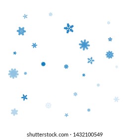 Winter pattern with snowflakes. White and blue Christmas background. 
Abstract Christmas background with blue snowflake. Vector Illustration.