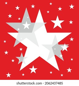 Winter pattern. Stars. Merry Christmas and Happy New Year. Gifts for the holiday. 