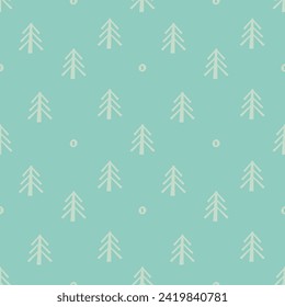 Winter pattern with Tree . Great for fabric, textile Vector Illustration