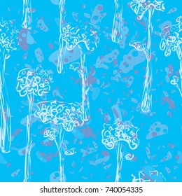 winter pattern of trees in the forest