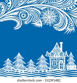 Winter pattern vector illustration