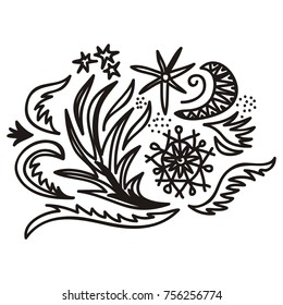 Winter pattern. Vector illustration.