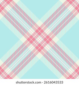 Winter pattern vector tartan, famous texture fabric plaid. Bandanna background check seamless textile in light and white colors palette.