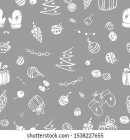 winter pattern with white outlines