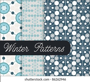 Winter Patterns With Snowflake