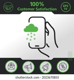 Winter in phone vector icon graphic elements for your work - Modern design