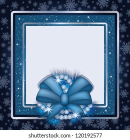 Winter photo frame scrapbooking, vector illustration