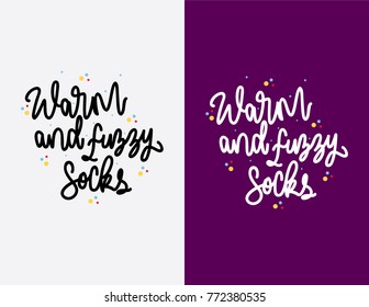 Winter Pleasure vector lettering