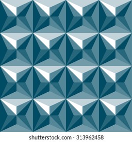 Winter polygonal abstract. Geometric seamless pattern. Origami background.