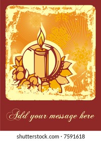 Winter postcard template with a place to add your message, vector illustration.