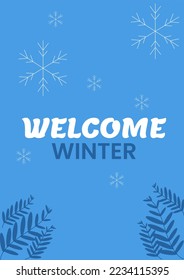 winter poster illustrations flat design vector, holiday ,winter ,christmas 