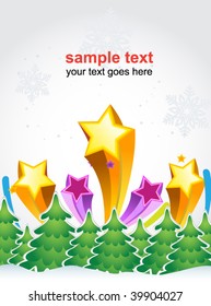 afiche de invierno con estrellas