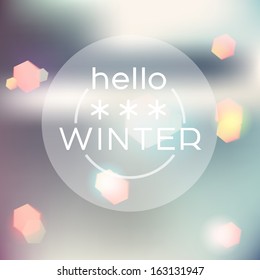 Winter poster. Vector