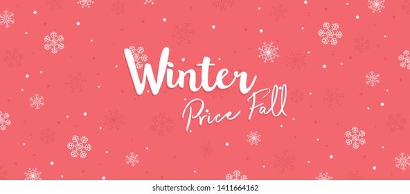 Winter Price Fall Banner concept background