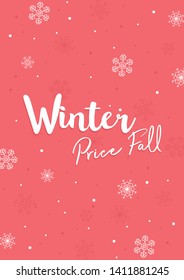 Winter Price Fall Banner concept background