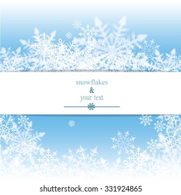 winter print with white snowflakes