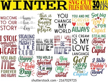 Winter Quotes SVG Design Bundle 