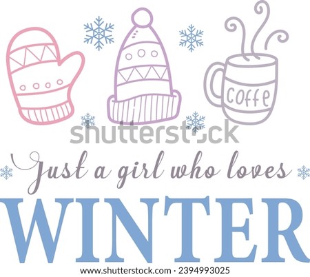 Winter Quotes Typography Lettering for T shirt Design, handwritten creative calligraphic Winter season quotes Design