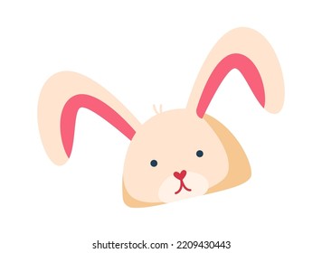 Winter rabbit shaped hat illustration