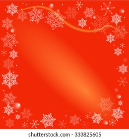 Winter red background for text