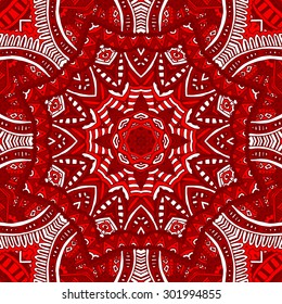 winter red christmas greeting background. Round ornament