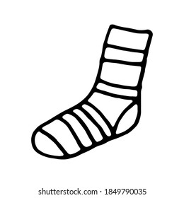Winter related vector line icon. Vector illustration isolated on a white background.