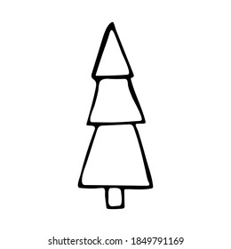 Winter related vector line icon. Vector illustration isolated on a white background.
