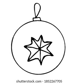 Icono de línea vectorial relacionada con el invierno en estilo doodle. Ilustración vectorial aislada en un fondo blanco.