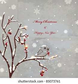 Winter retro background for christmas invitation