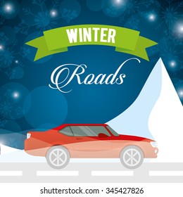 winter roads design, vector illustration eps10 graphic 