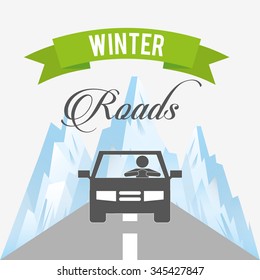 winter roads design, vector illustration eps10 graphic 